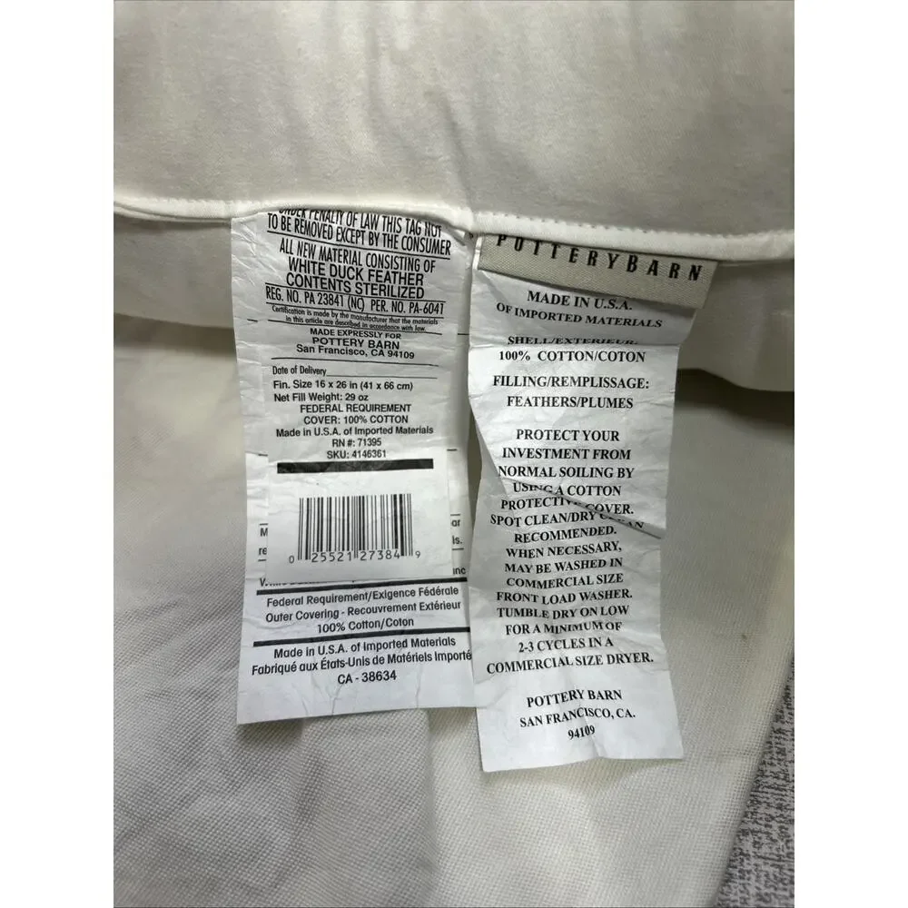 Pottery Barn WOODY CAR Crewel Embroidered Pillow Cover with Down Pillow Insert